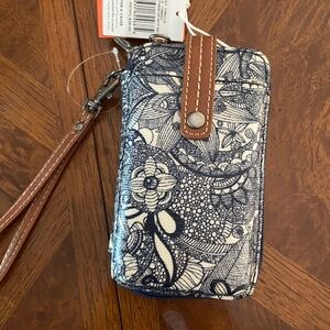 Sakroots Dark Navy Spirit Desert Artist Circle phone case wallet. New with tags